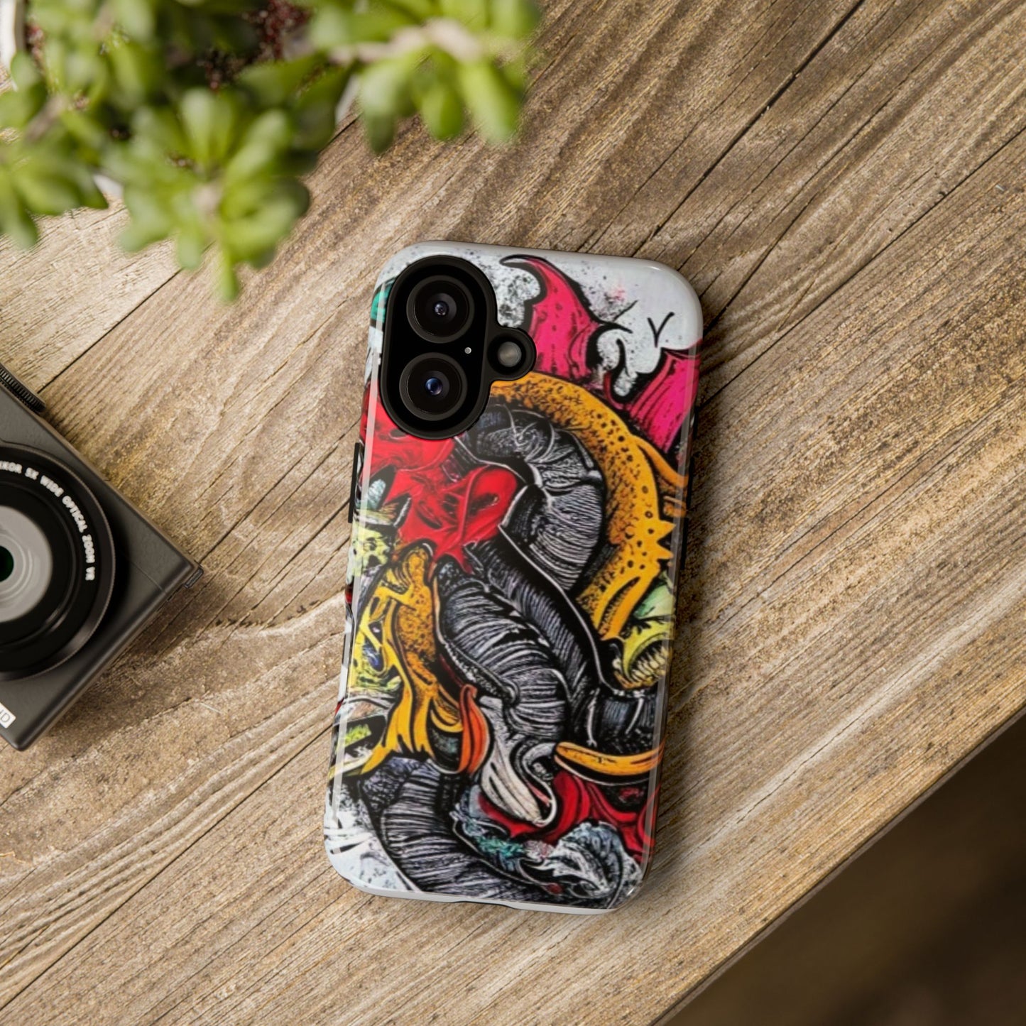 Vibrant Dragon Phone Case - Tough Protection with Artistic Flair