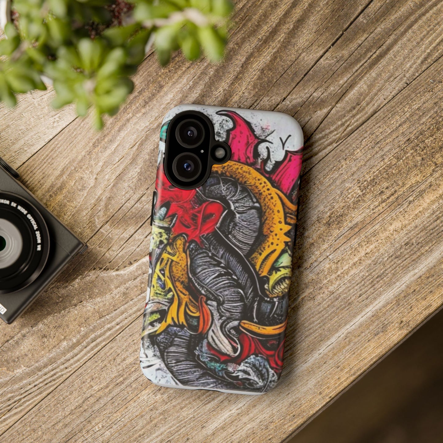 Vibrant Dragon Phone Case - Tough Protection with Artistic Flair