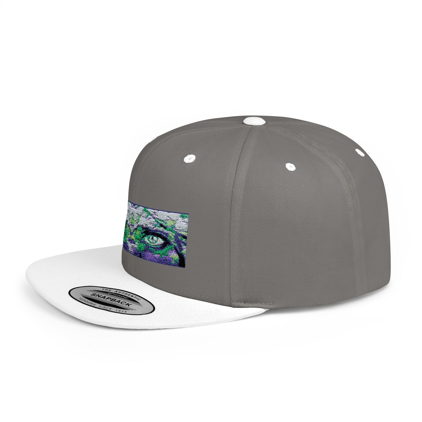 Mystical Tiger Eyes Flat Bill Snapback Hat - Trendy Urban Style