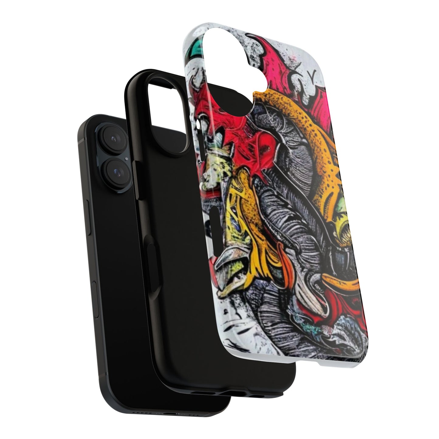 Vibrant Dragon Phone Case - Tough Protection with Artistic Flair